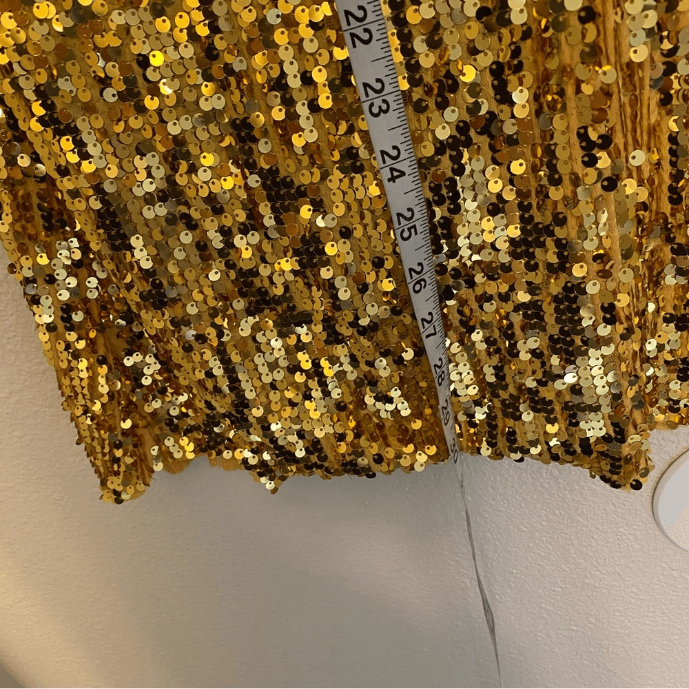 Weissman Dance costume gold Ultra Sparkle Shift Dress 8962 Last Dance MA adult