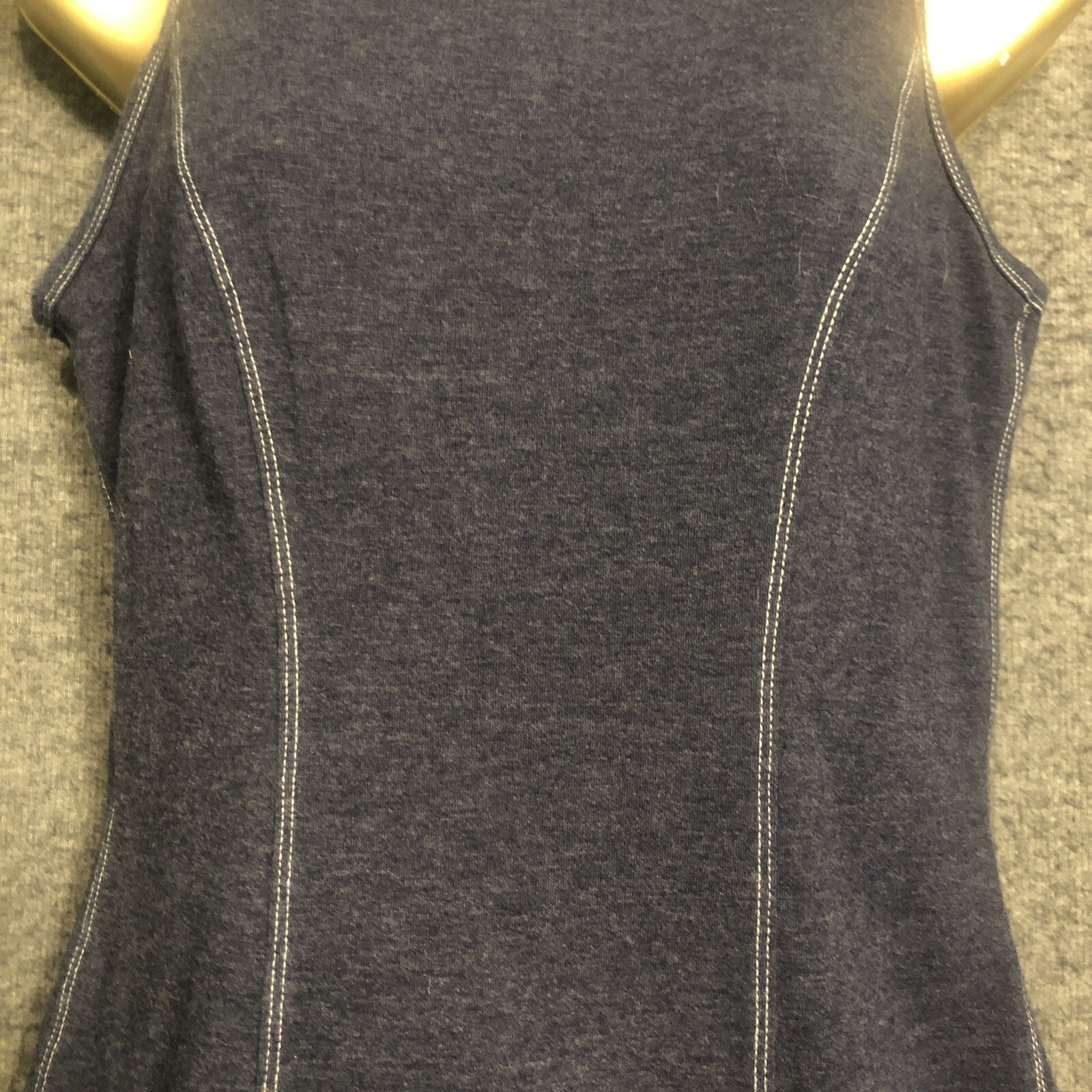Danskin 1980’s Bodysuit Dress Sleeveless Blue Women’s Size Small Made In USA