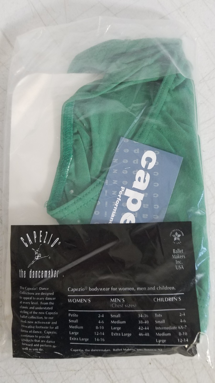 Capezio Dance Briefs Gymnastics Style 111 Adult Sz S Kelly Green Nylon NOS 5147