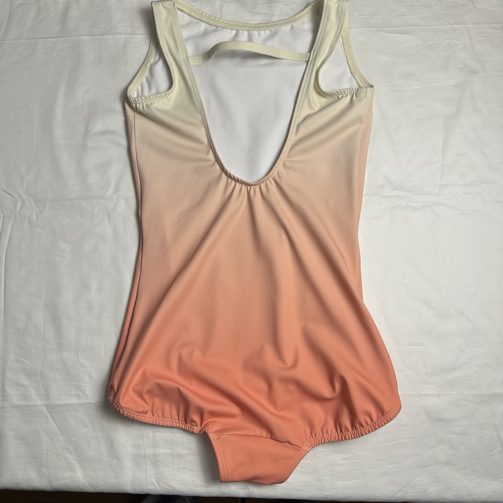 The line up Octavia Peach Ombre Rhinestone Embellished Leotard Dance Costume MA