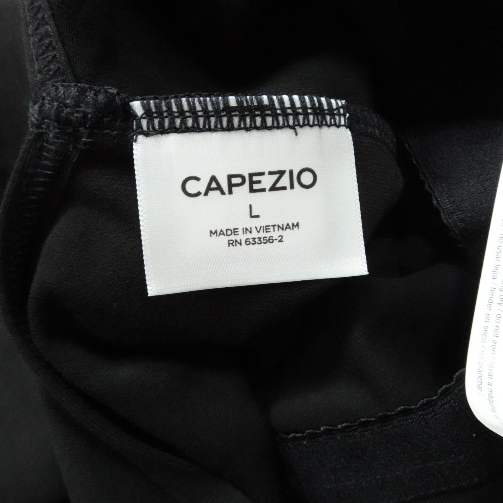 Capezio Leotard Womens Large Black Cami Shelf Bra Adjustable Straps Ballet Dance