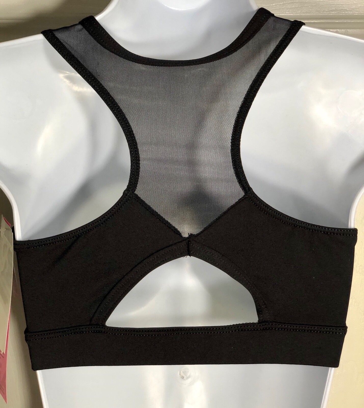GK DANCE SPORTS TOP ADULT MEDIUM BLACK SYLKTECK TECHMESH RACERBACK AM NWT!