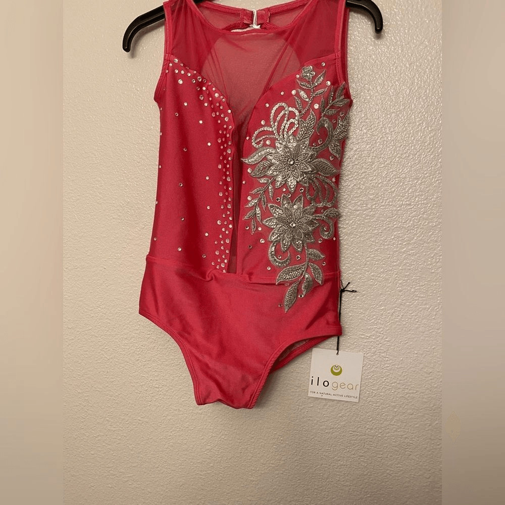 Ilo Gear Glam hot pink custom dance costume contemporary open illusion MA New