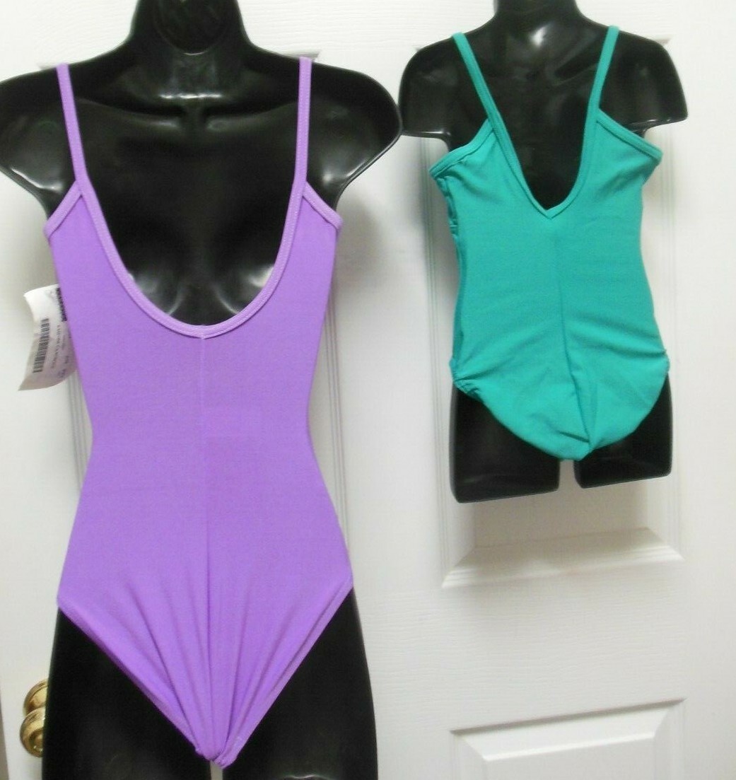 CAMISOLE CLASSIC DANCE LEOTARD Nice V back ladies Pet (fits 10-12C Mattespandex