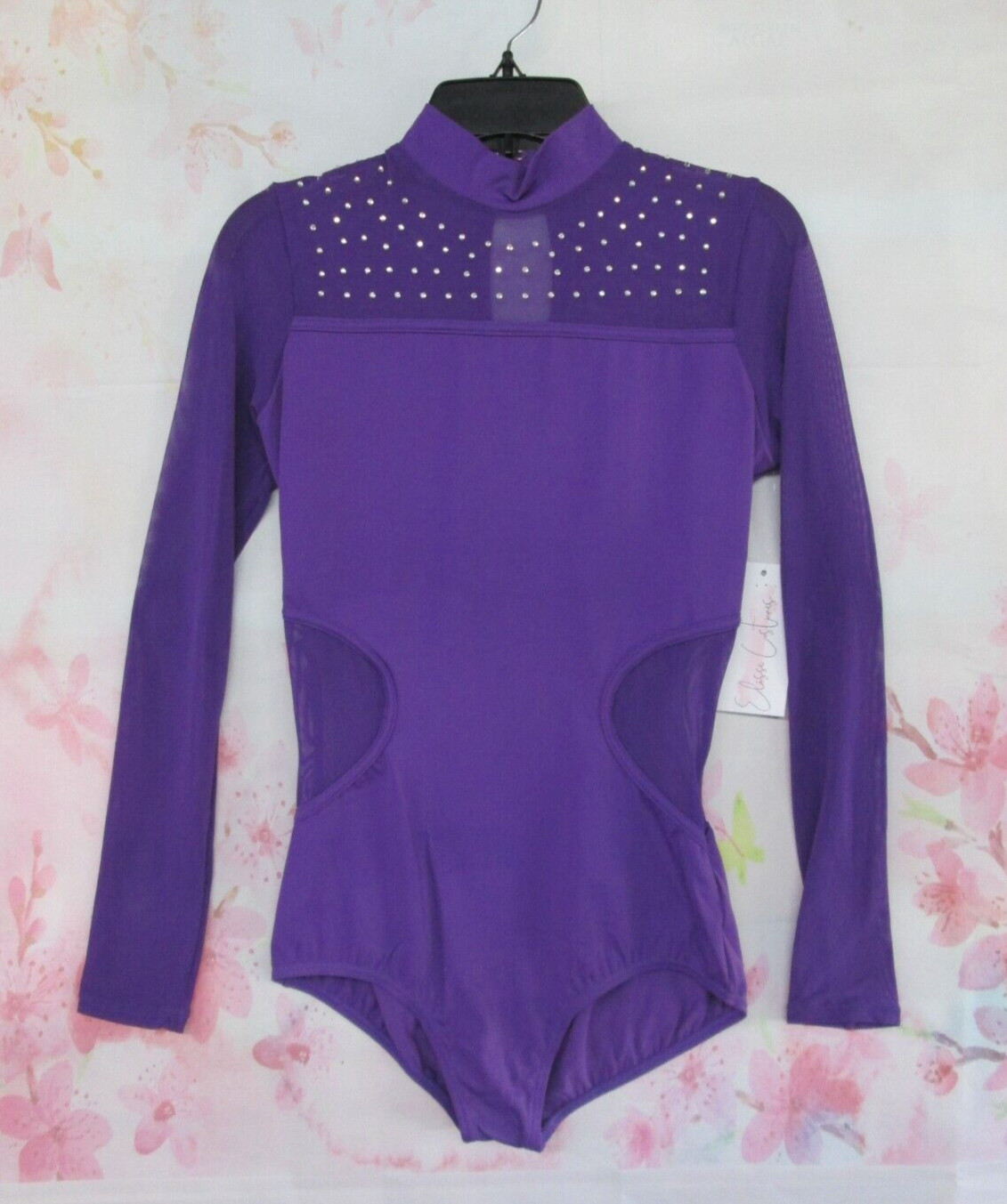 Leotard Elisse New Women’s SA MA LA XL Long Sleeve Dance Ballet Costume Purple