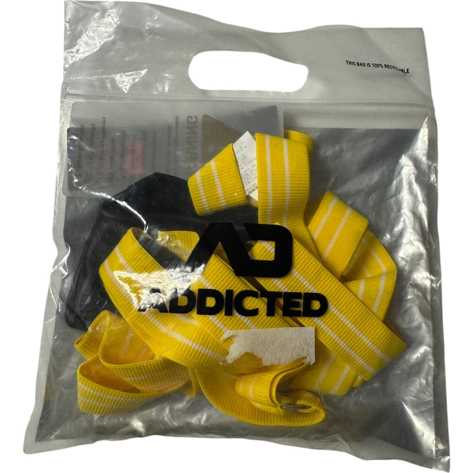 Addicted ADF25 Jock Singlet Yellow Size S M Fetish Clubwear NWT