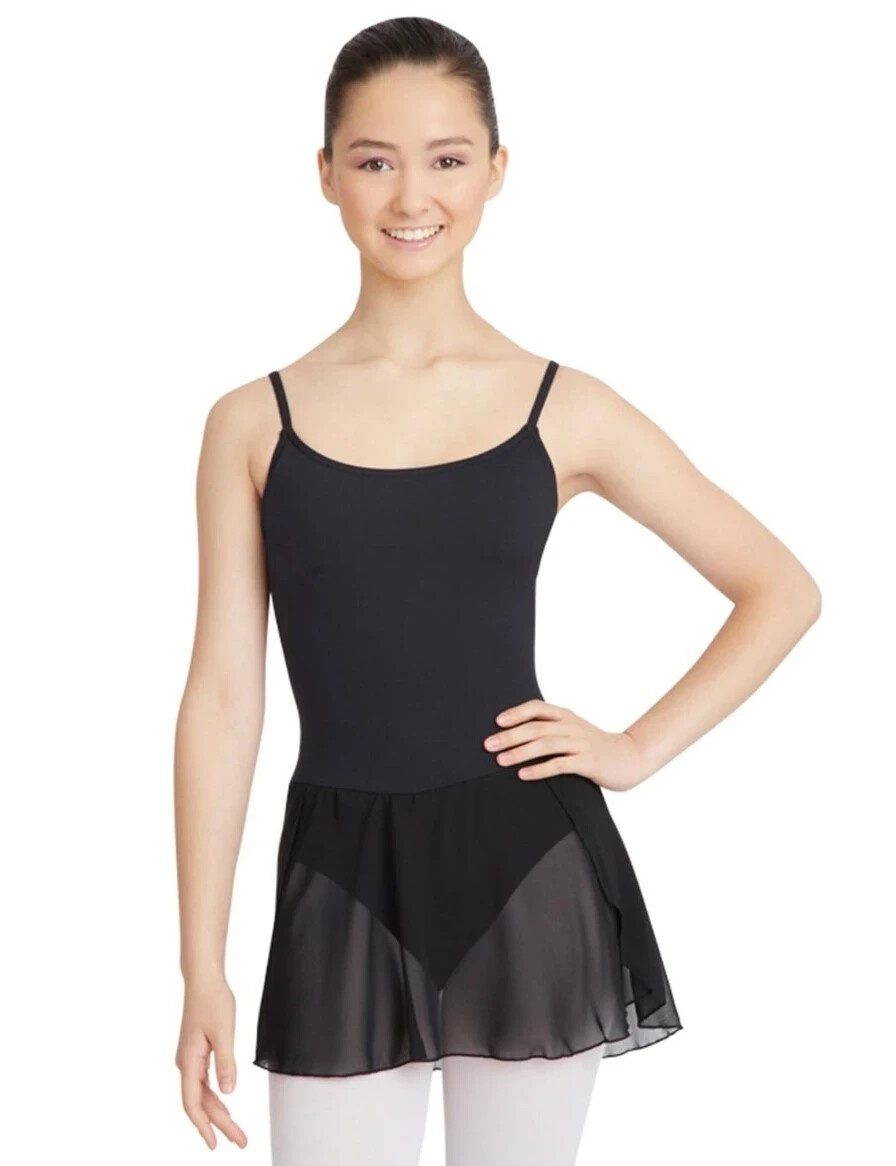 NEW Capezio Camisole Dress leotard with skirt Adult Black Size Large