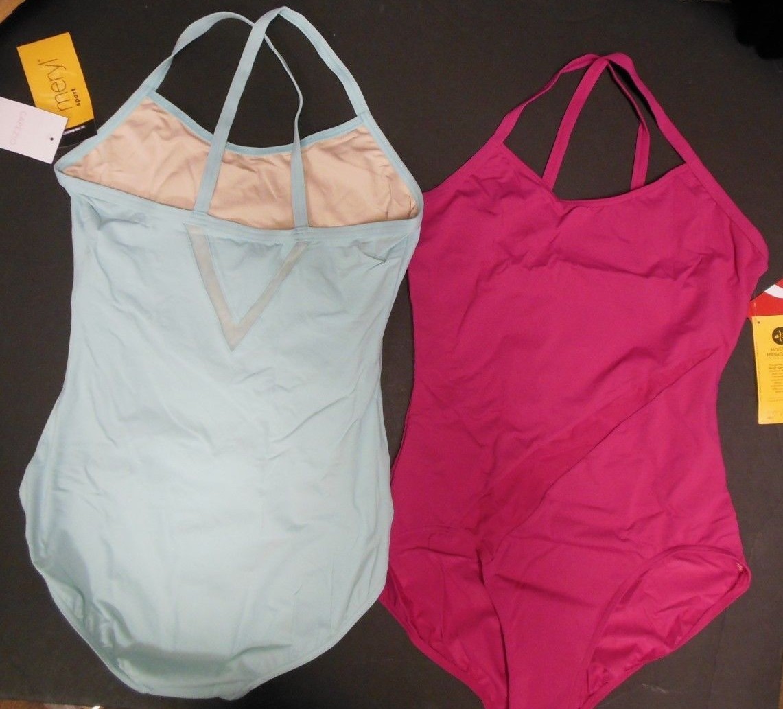 Capezio camisole Leotard 2 colors MC821W ladies XL Meryl mesh inserts Seaf MULB