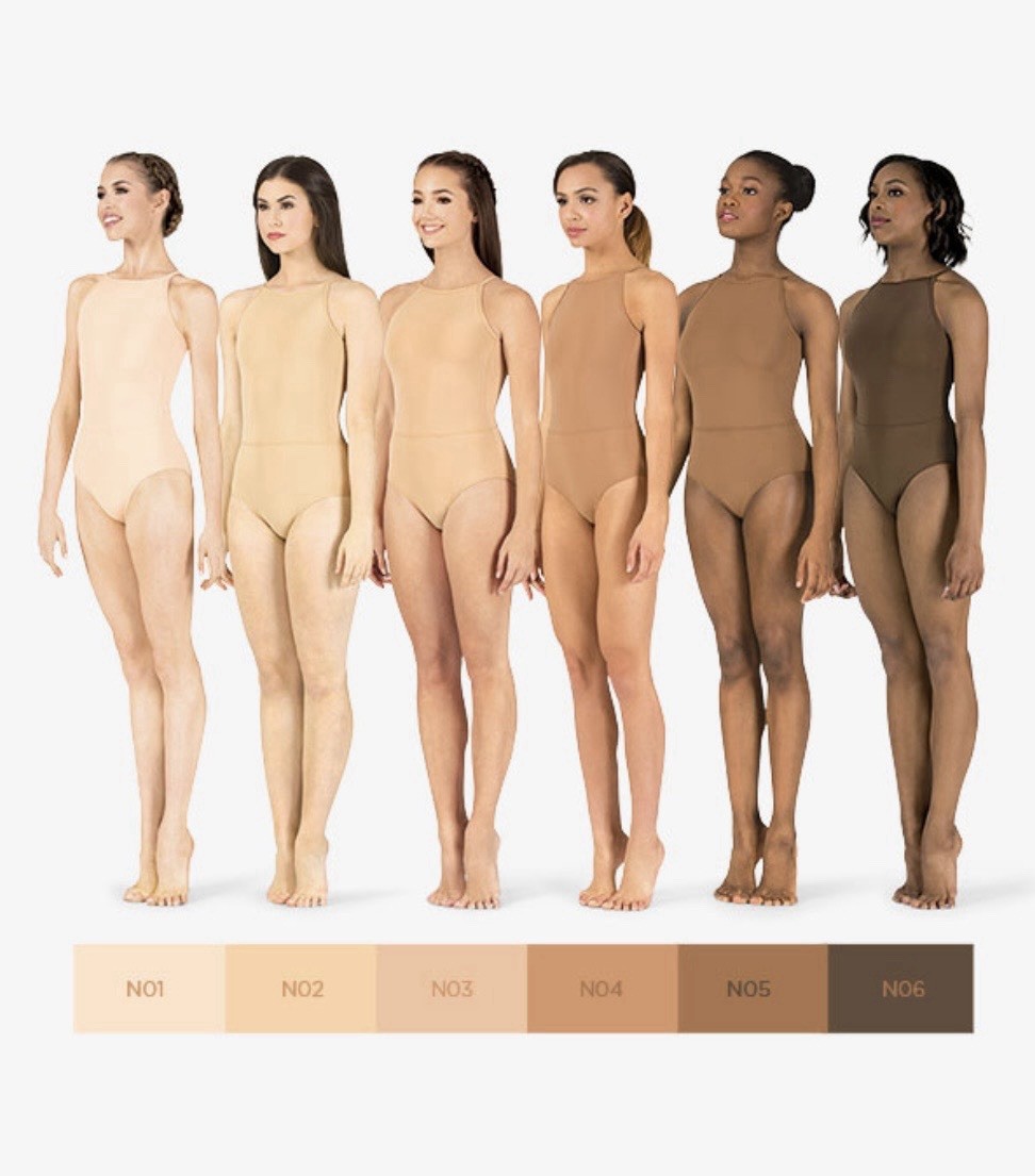Mariia Women’s Size Small True Bare „Isla“ High Neck Tank Leotard In Nude #4