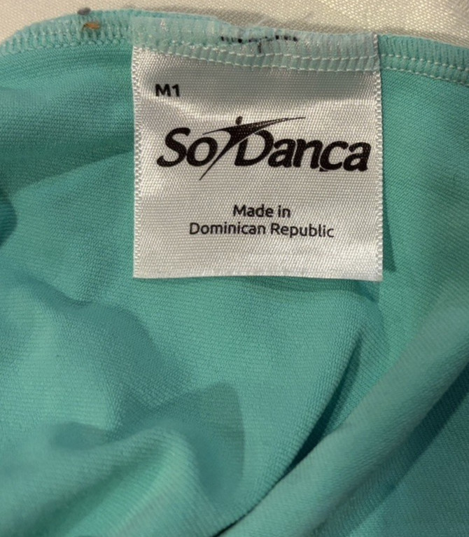 So Dance Adult High Neck Leotard with Keyhole Back Teal SL127 5/M