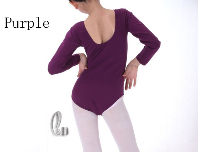 AU STOCK GIRL TO ADULTS COTTON LONG SLEEVE DANCE BALLET GYMNASTICS LEOTARD DA012