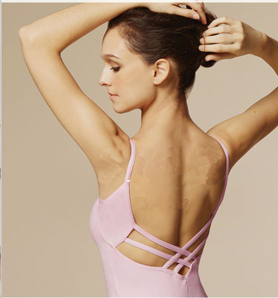 CAPEZIO V neck camisole leotard Amethyst or Dusty pink Girls cc102 strpybck