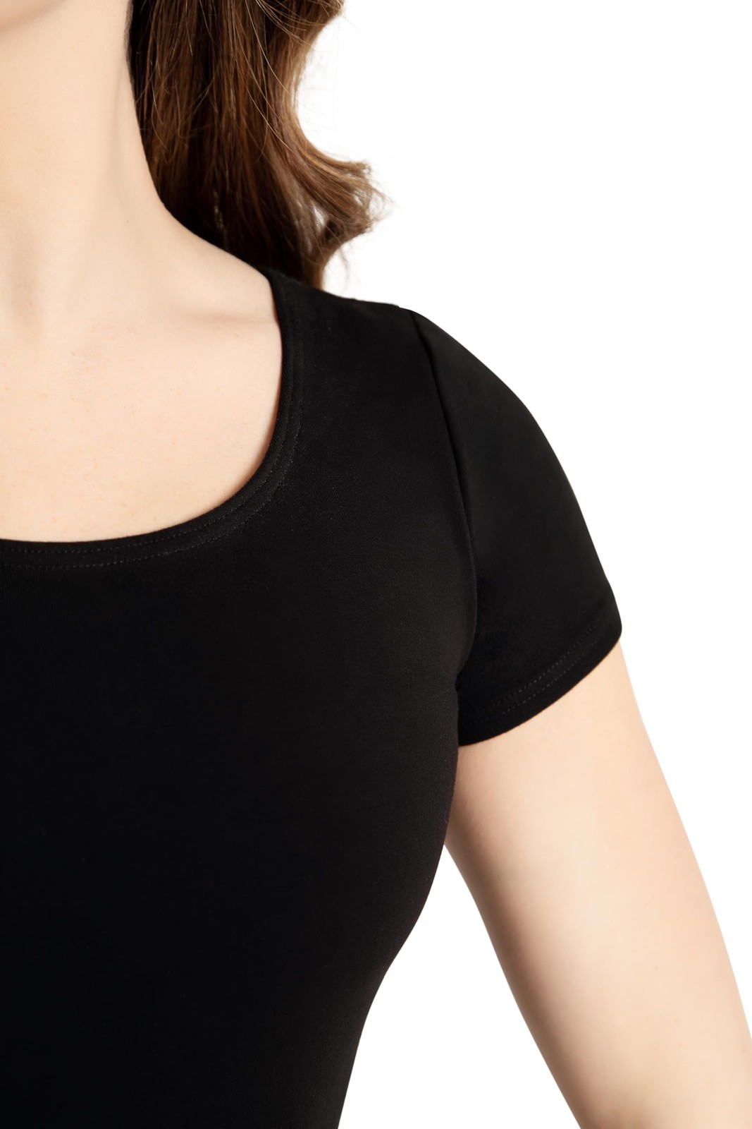 Women’s Classic Short Sleeve Leotard,Black,Medium