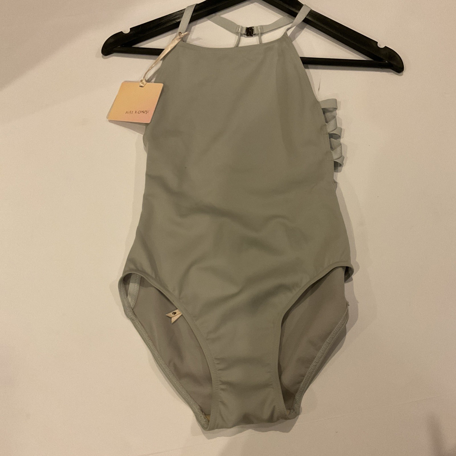 Just A Corpse Leotard Chevron Laced Back Small In Ice Camisole Luxury Dancewear