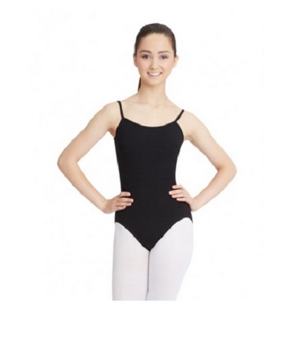 Harmonie HW407 Women’s Small (4-6) Black Low Back Camisole Leotard