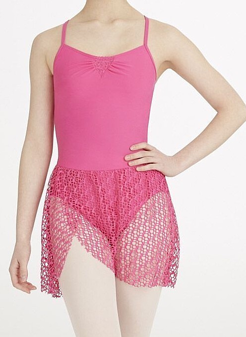 Capezio Camisole Dress Jacquard Skirt Leotard Bodysuit 10188 Pink New Nwt Women