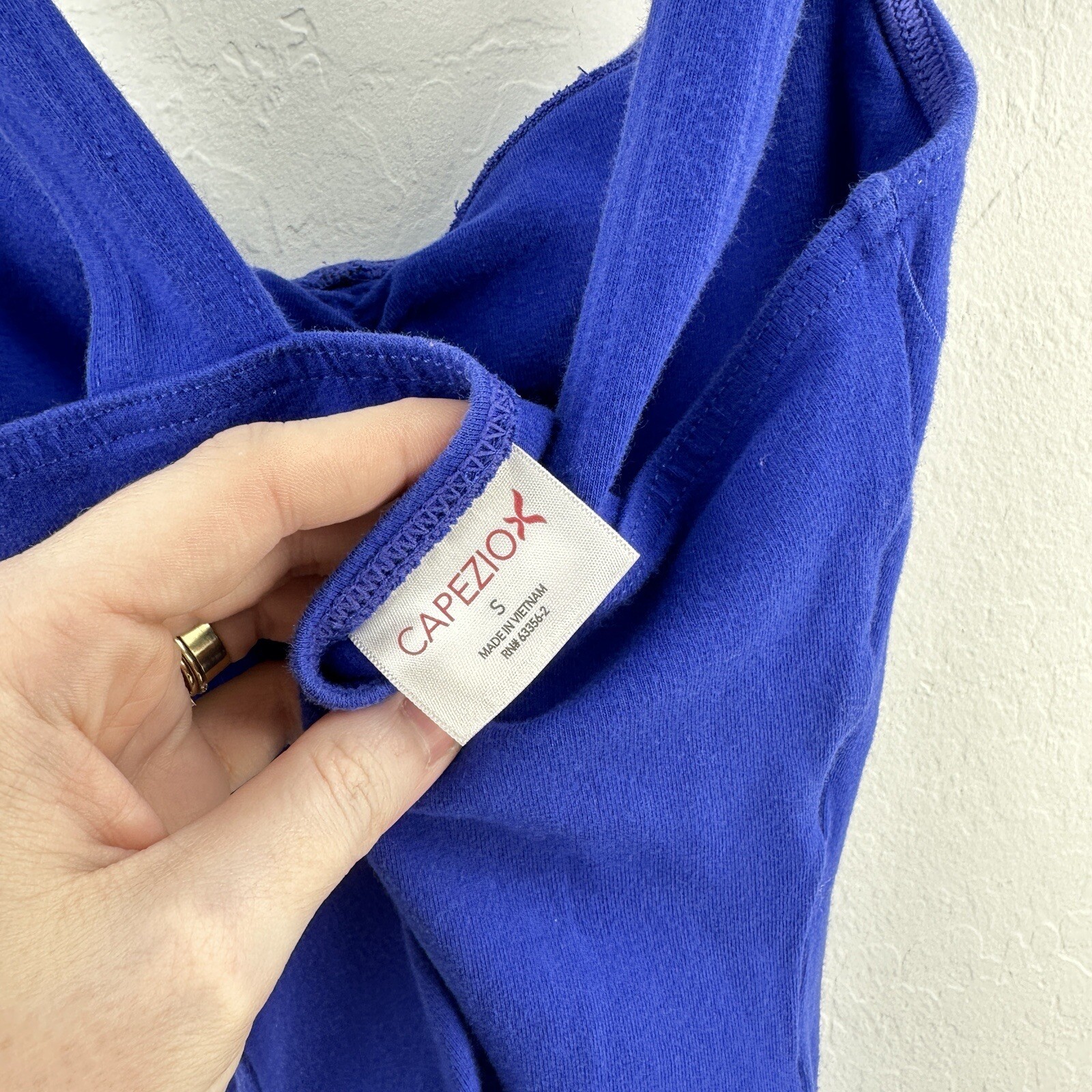 Capezio Dance Leotard Blue Womens S Stretch Ruched front