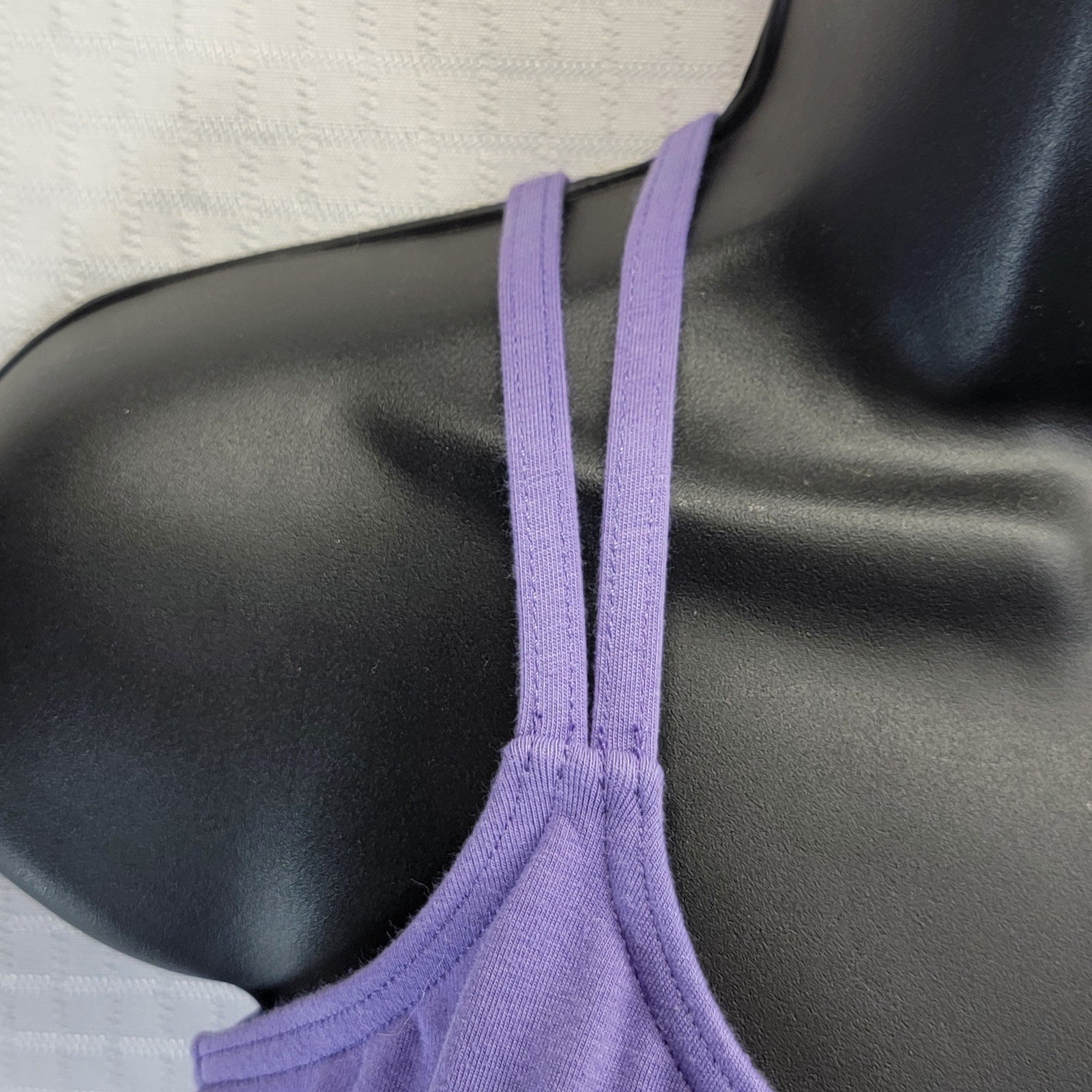 Capezio Purple Strap Cami Leotard Dbl Strap Camisole Leotard Crisscross Sz XLA