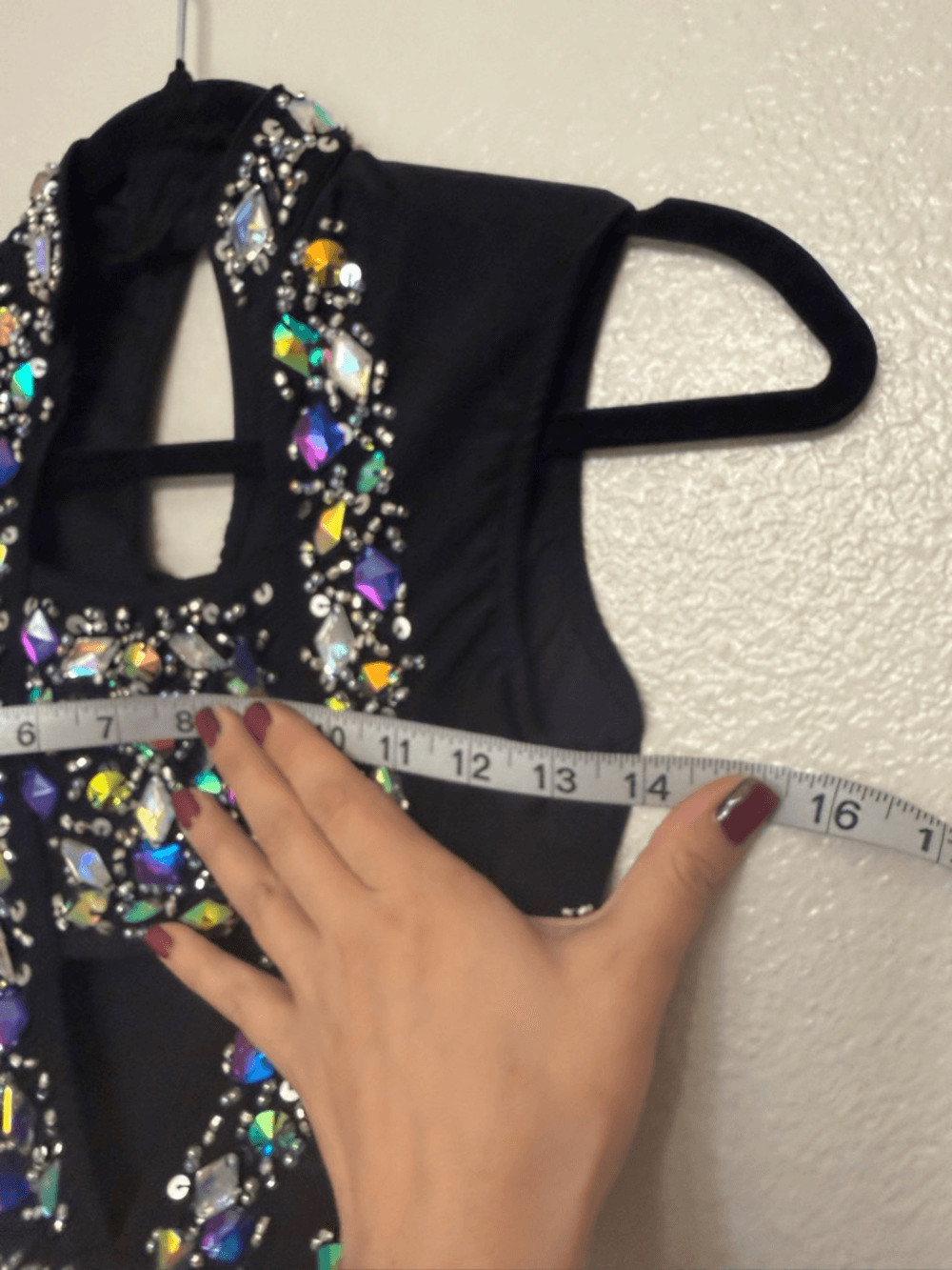 Glamour dance costume solo bling leotard embellished XSA-extra small adult