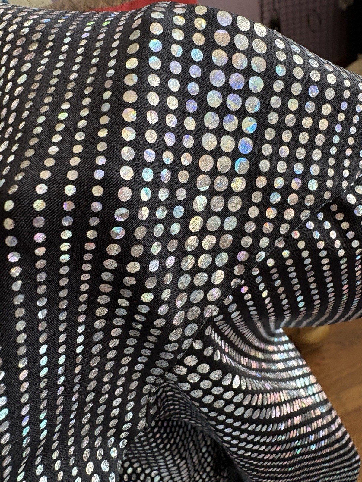 Kelle Company Dance Costume Black Iridescent Dots Dance Leotard Adult Small
