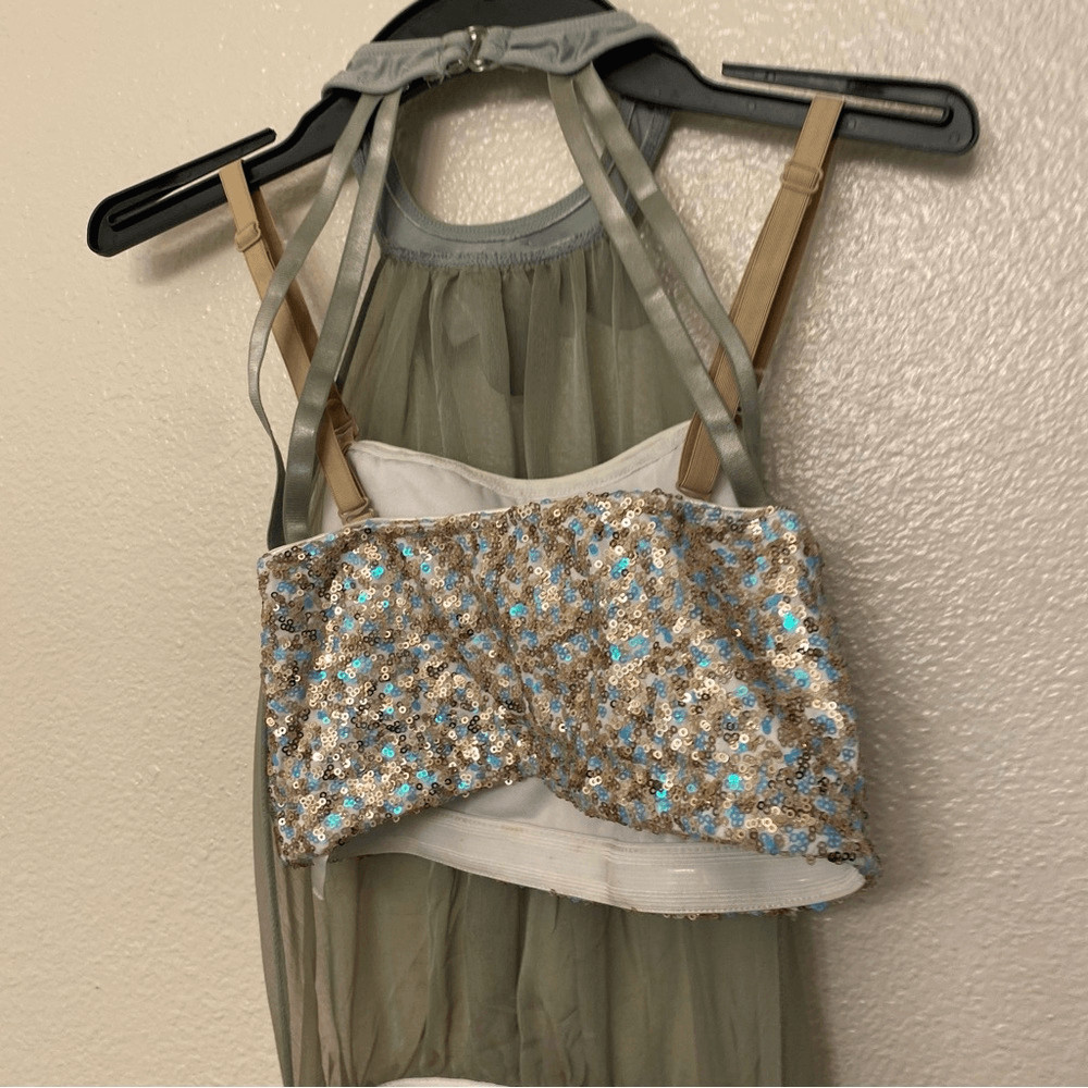 Revolution Tenth House gray silver solo lyrical dance dress Cosmos TH19209 SA