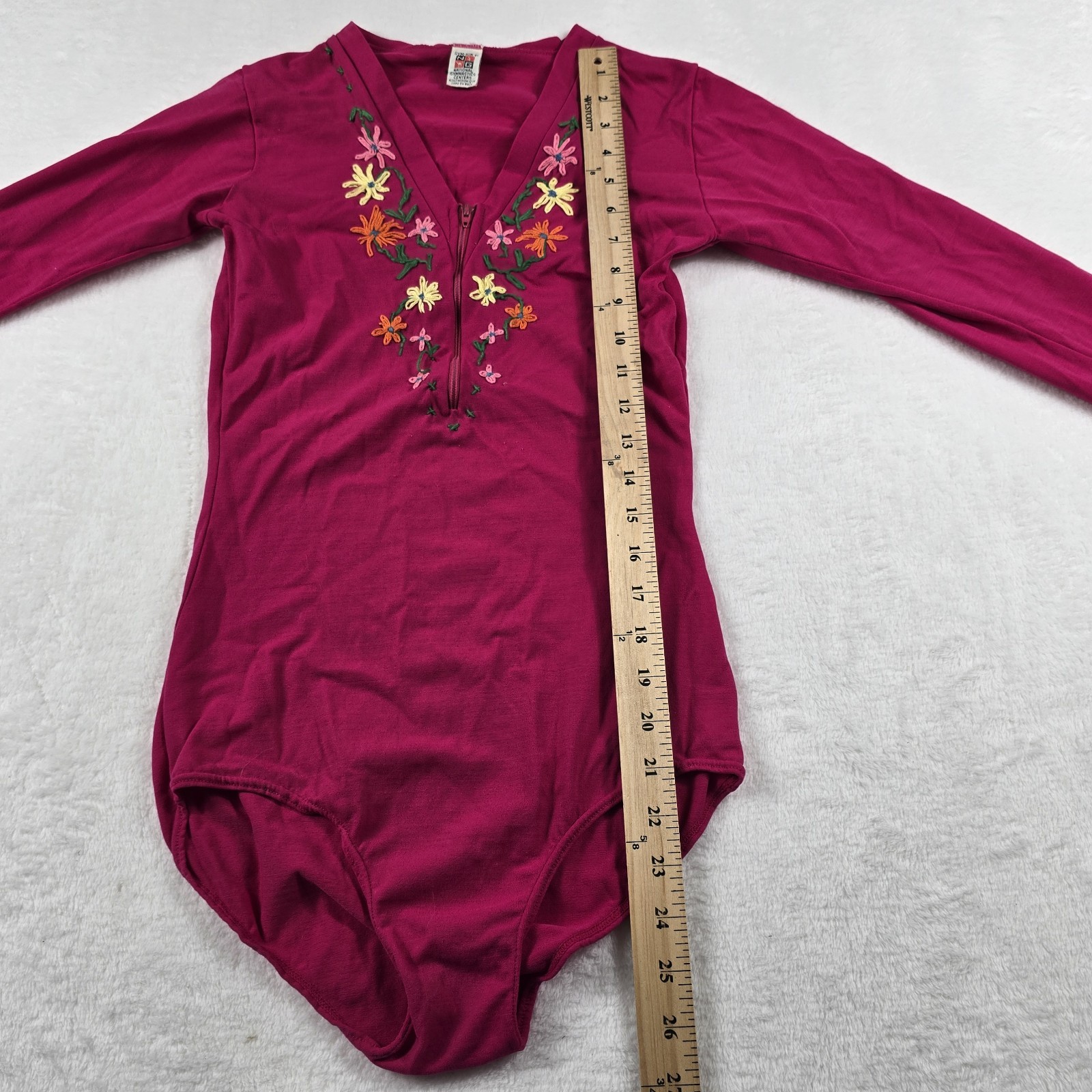 Gym Kin Adult Leotard Size Medium Pink National Gymnastics Center USA Made
