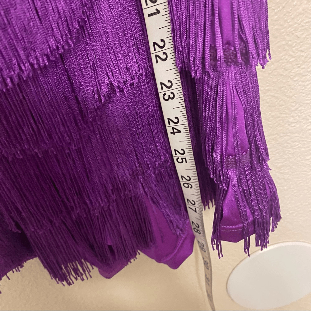 WEISSMAN Dance Costume purple Fringe flapper GOOD TO BE ALIVE 11109 LA adult
