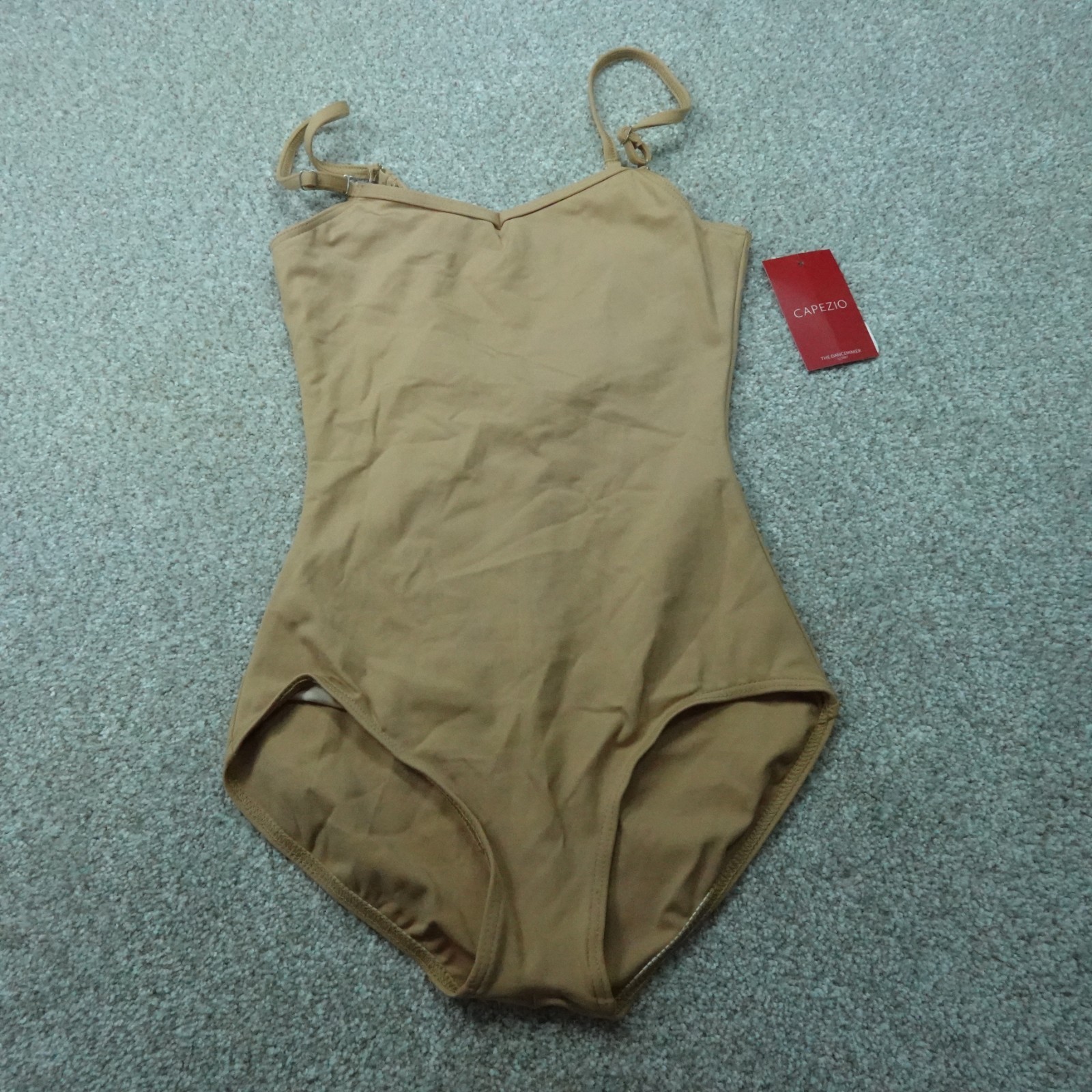 Capezio Leotard Womens Medium Light Suntan Sleeveless Cami Ballet Dancewear
