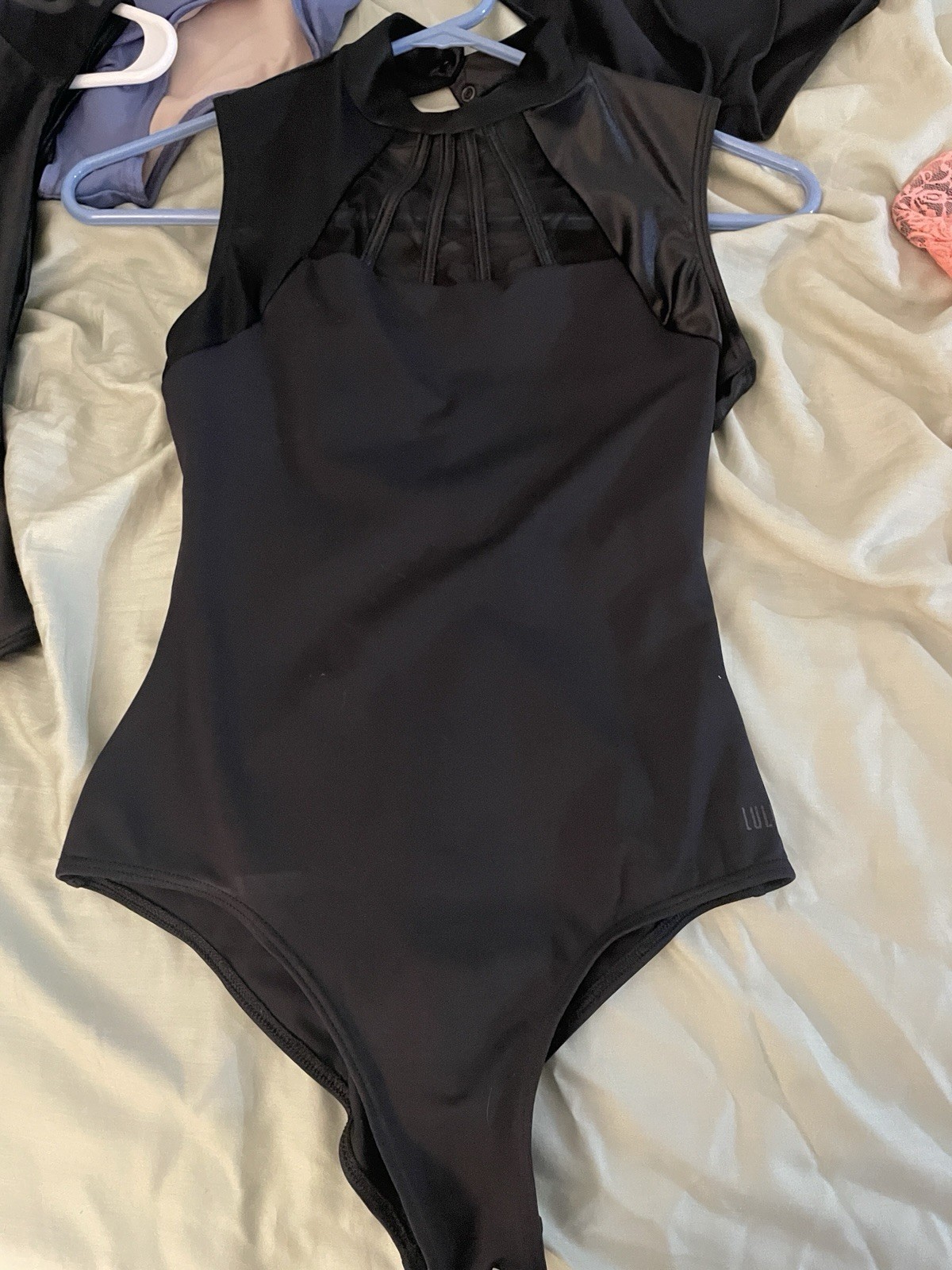 Women’s Lot of 9 Dance Leotards, Multi-Color Solid Lace Nylon Assorted Styles
