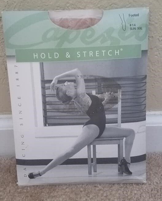 Women’s Blue and Black Mesh Wrap Back Tank Leotard – Large, + Free Tights