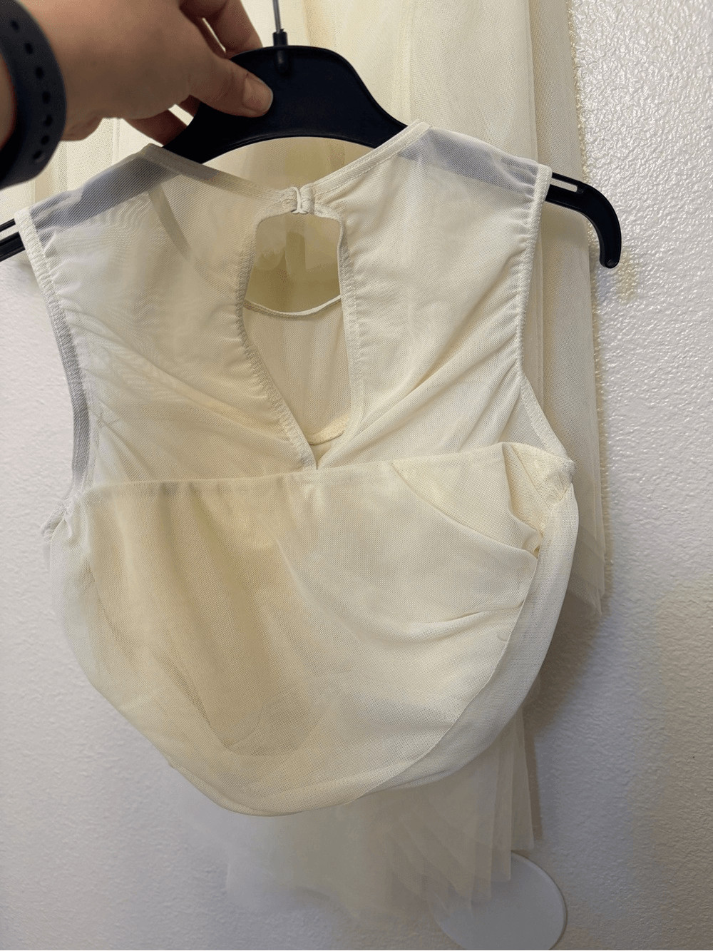 Weissman dance costume 2 piece 15434 I Know lyrical ivory tulle skirt SA adult
