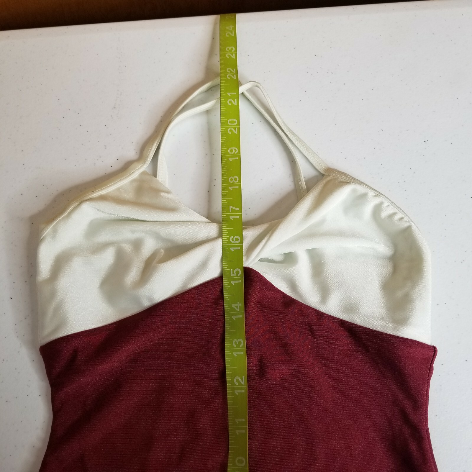 Sansha Leotard Maroon and White Size 3 Premiere Position Mara
