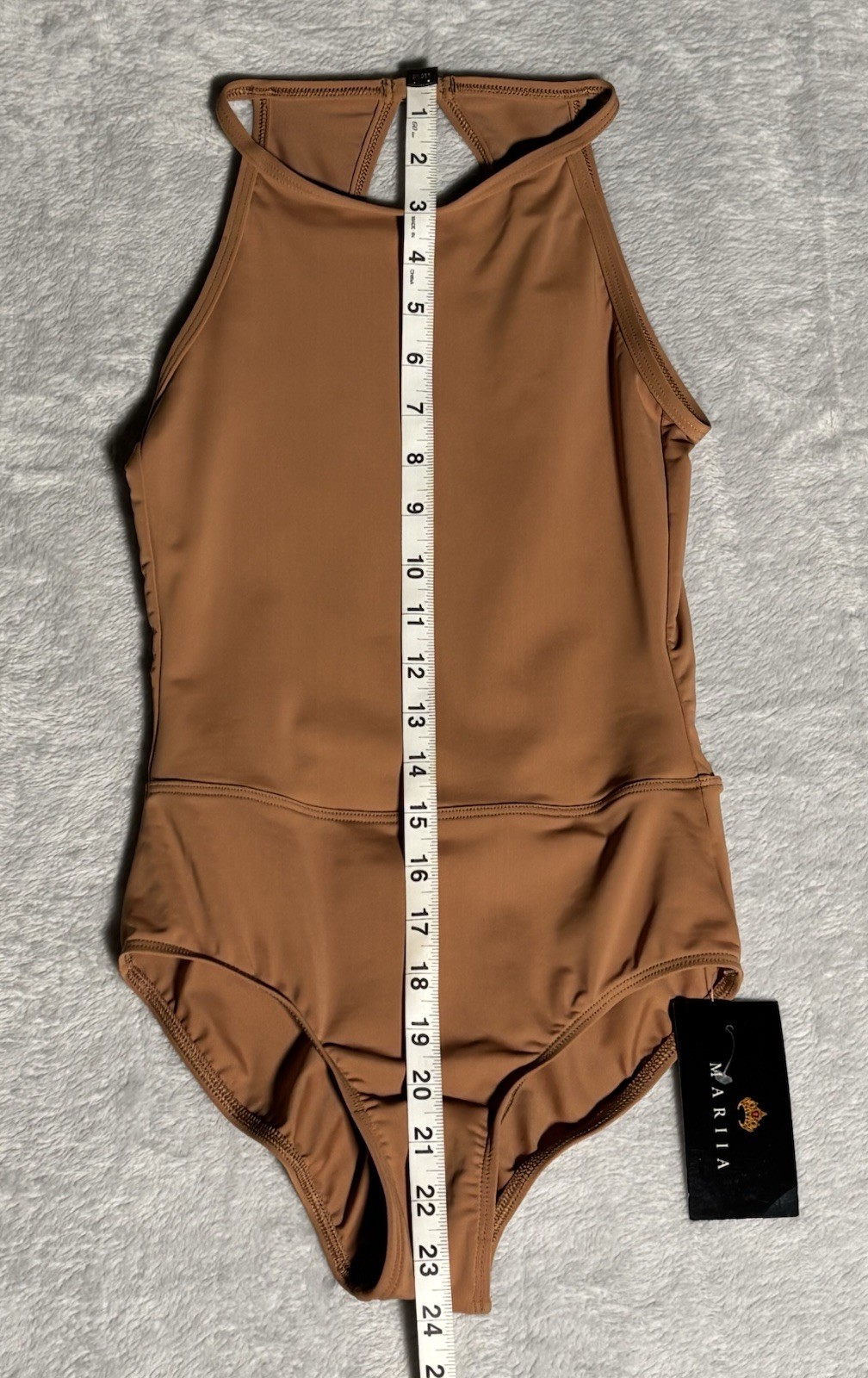 Mariia Women’s Size Small True Bare „Isla“ High Neck Tank Leotard In Nude #4