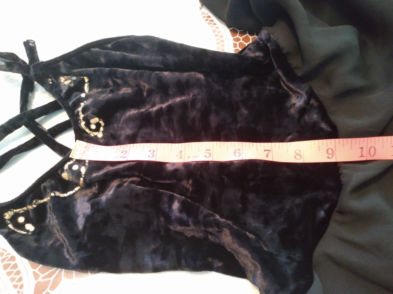 Black Dance Leotard Dress Velour Chiffon – Girl’s or Women’s Size