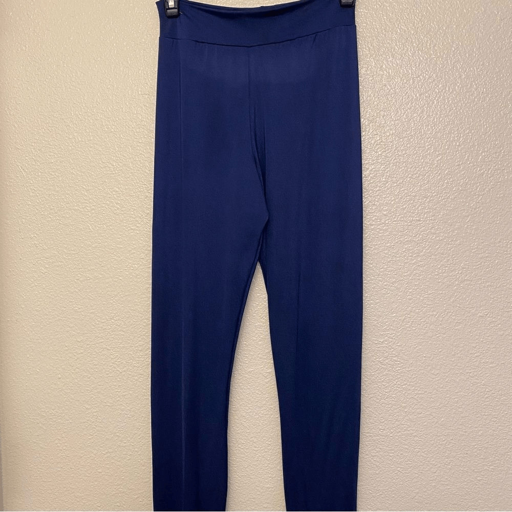 Kelle dance 2 piece blue mesh flocked crop top leggings pants light switch MA