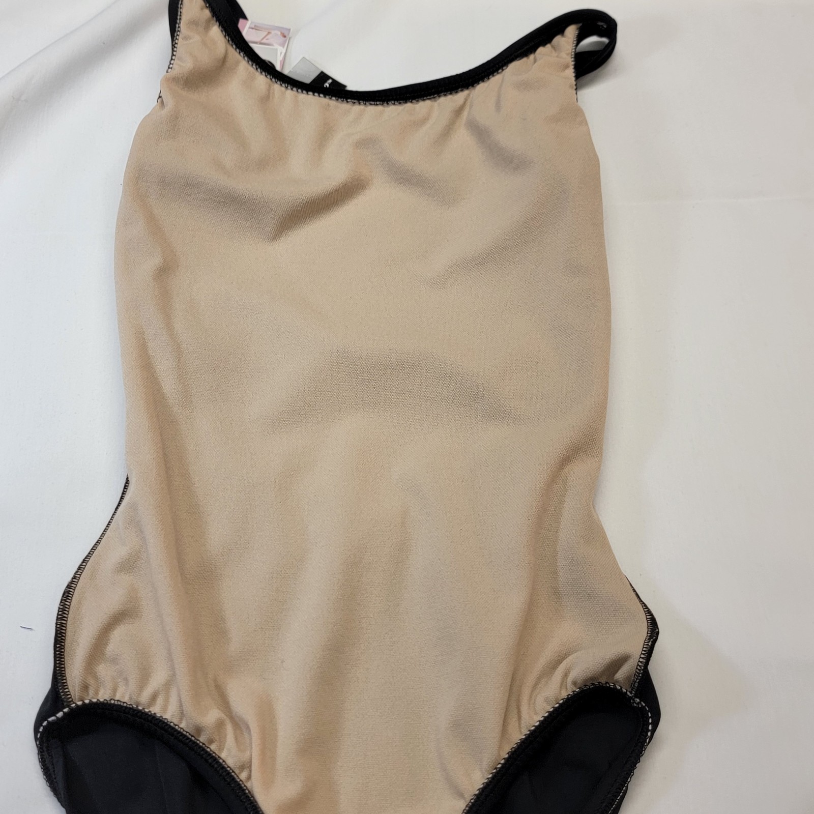 Body Wrappers Premier Collection Black Asymmetrical Leotard Scoop Neckline SZ SA