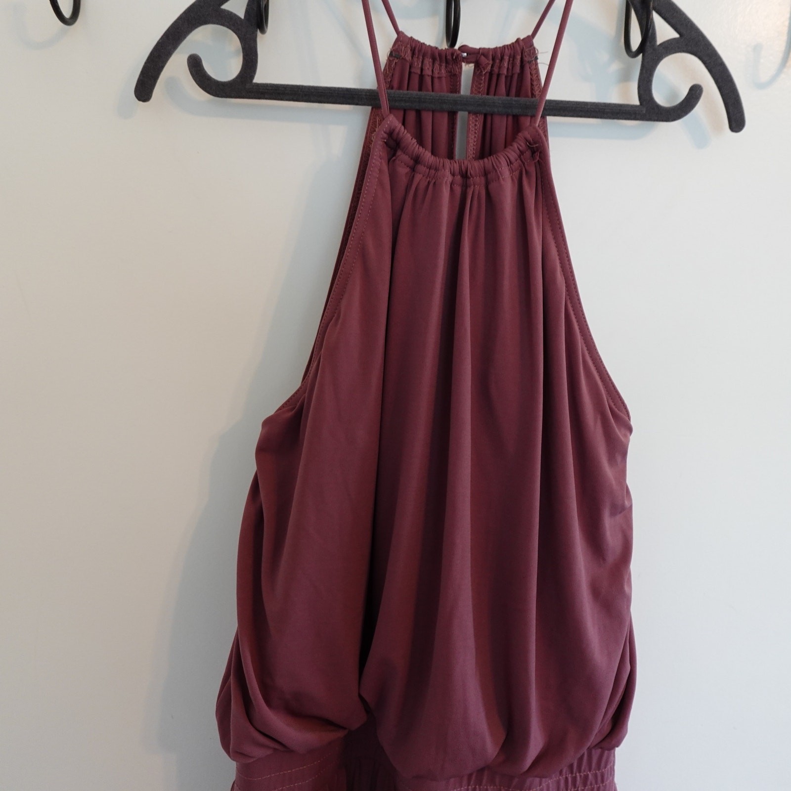 WEISSMAN Balera Dance Adult XLA 16/18 Split Leg Unitard Halter Mauve MJ12201