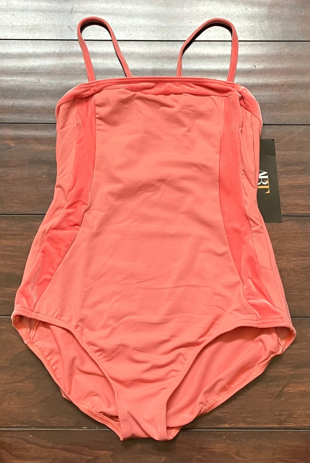 NWT Capezio ABT #3938 Large Adult Pink Camisole w Velvet Ballet Dance Leotard