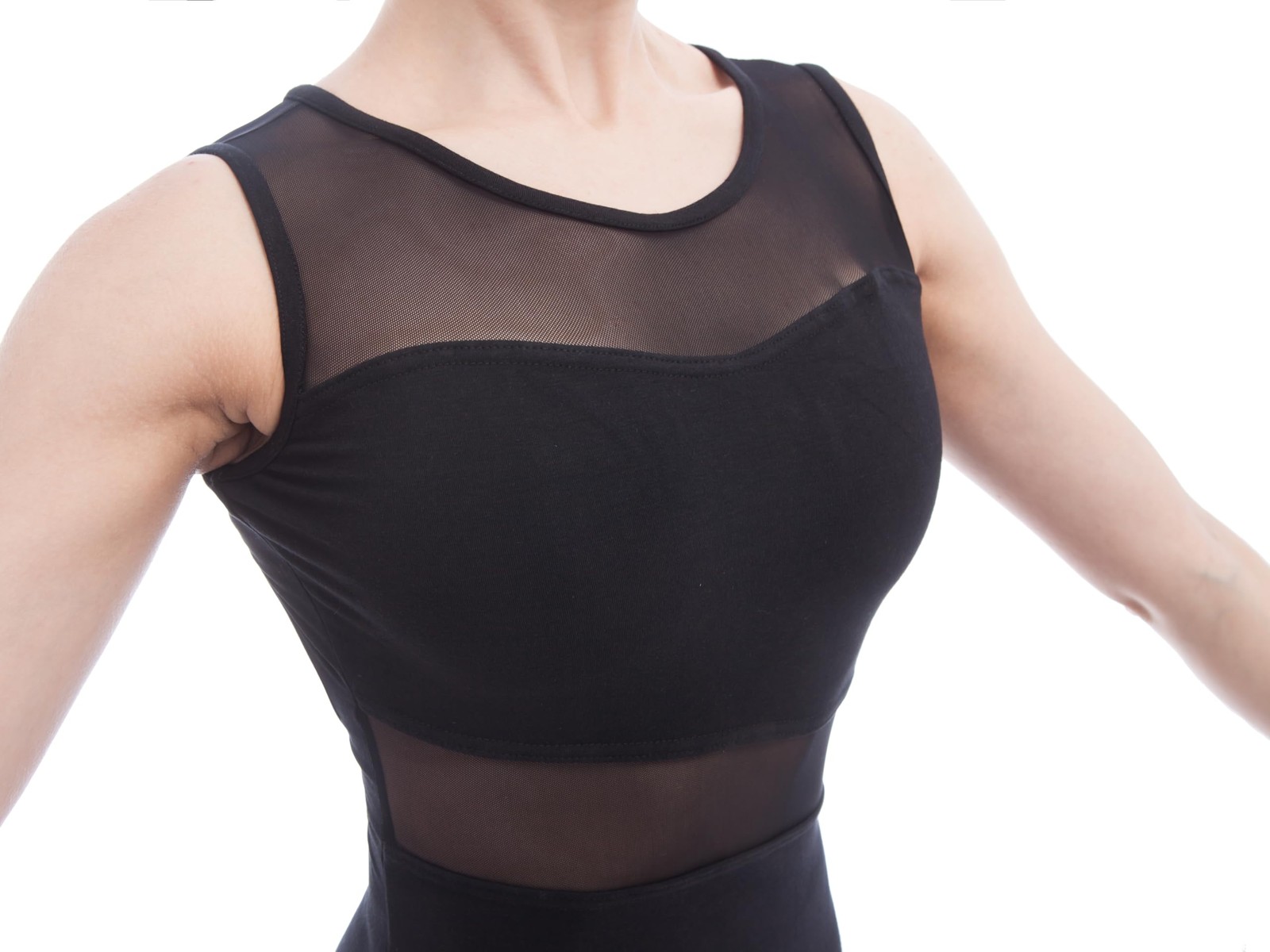 Ballet Leotards For Women Tank Sleeve Cotton with Mesh Ballet Dancewear Adult…