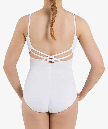 Capezio women’s White Classic V-neck Camisole Leotard CC102 Size Small