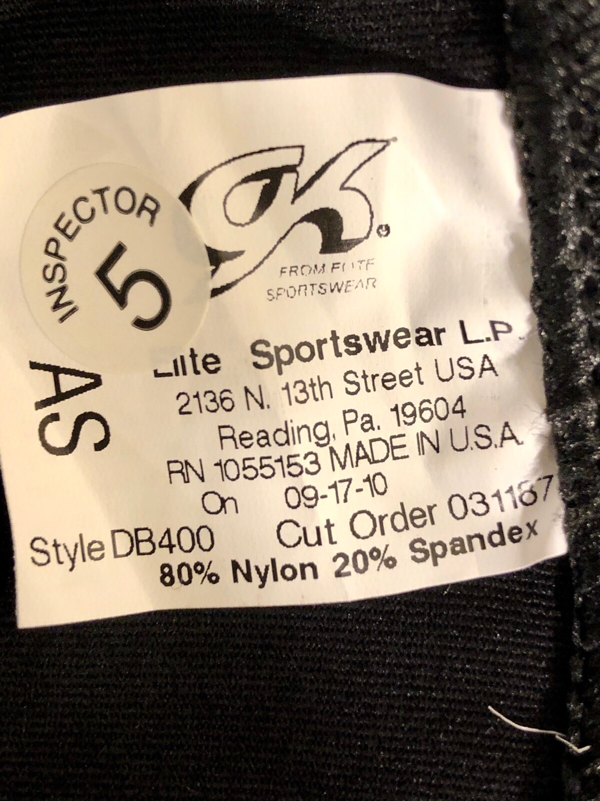 GK ELITE DANCE SPORTS TOP ADULT SMALL BLACK SYLKTECH V-BACK AS NWT!