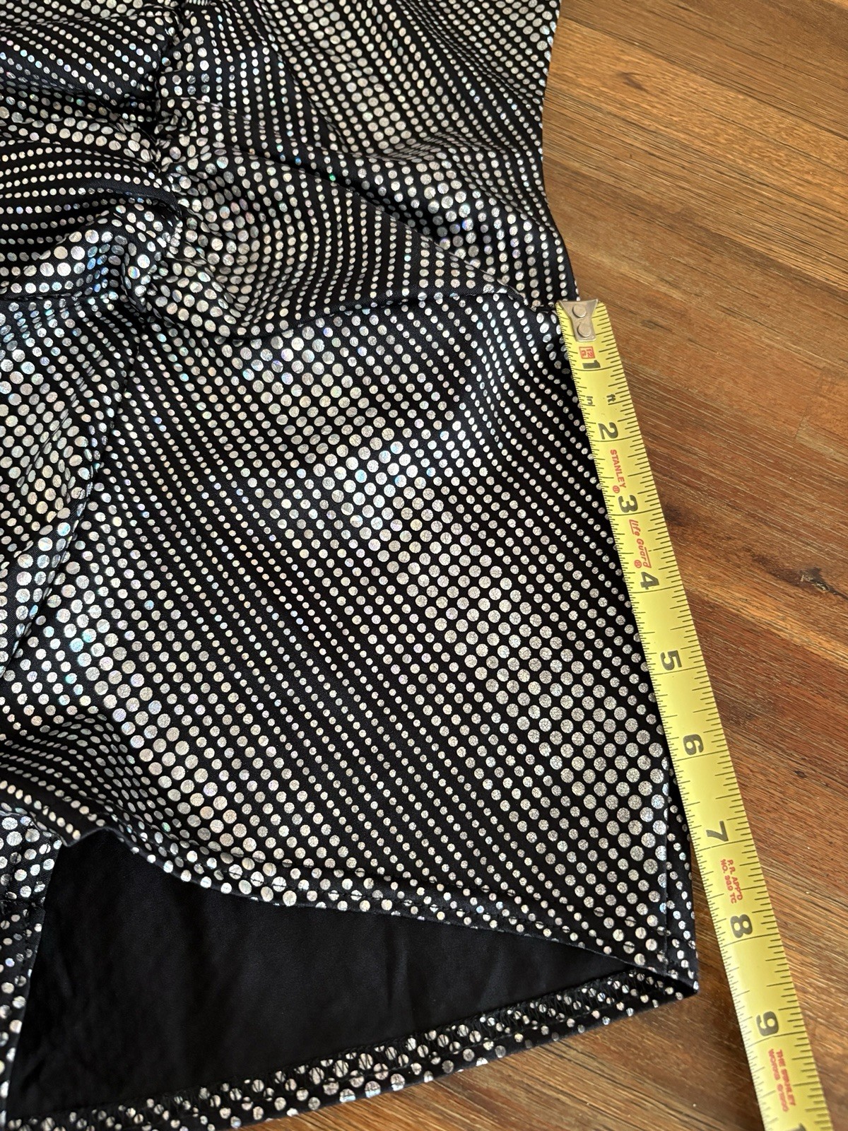 Kelle Company Dance Costume Black Iridescent Dots Dance Leotard Adult Small