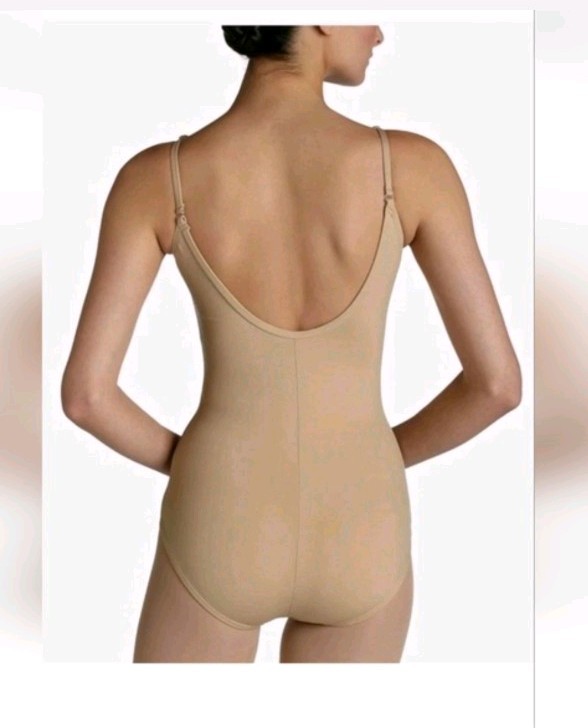 Capezio TB1420 Camisole Adjustable Strap Leotard Nude Small NWT