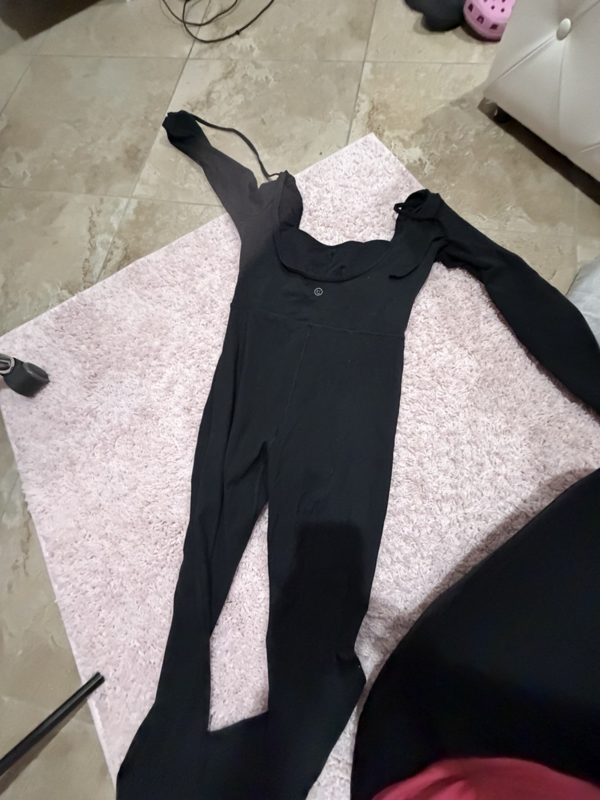 Gilly Hicks Recharge Women’s Black Long Sleeve Unitard Solid Polyester Blend