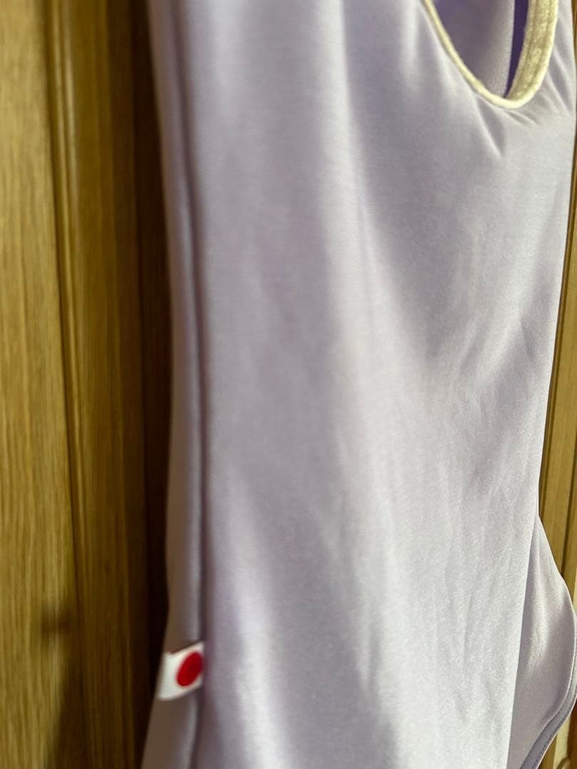 YUMIKO Leotard SL Light Purple Velvet Trim Made in Spain Rare