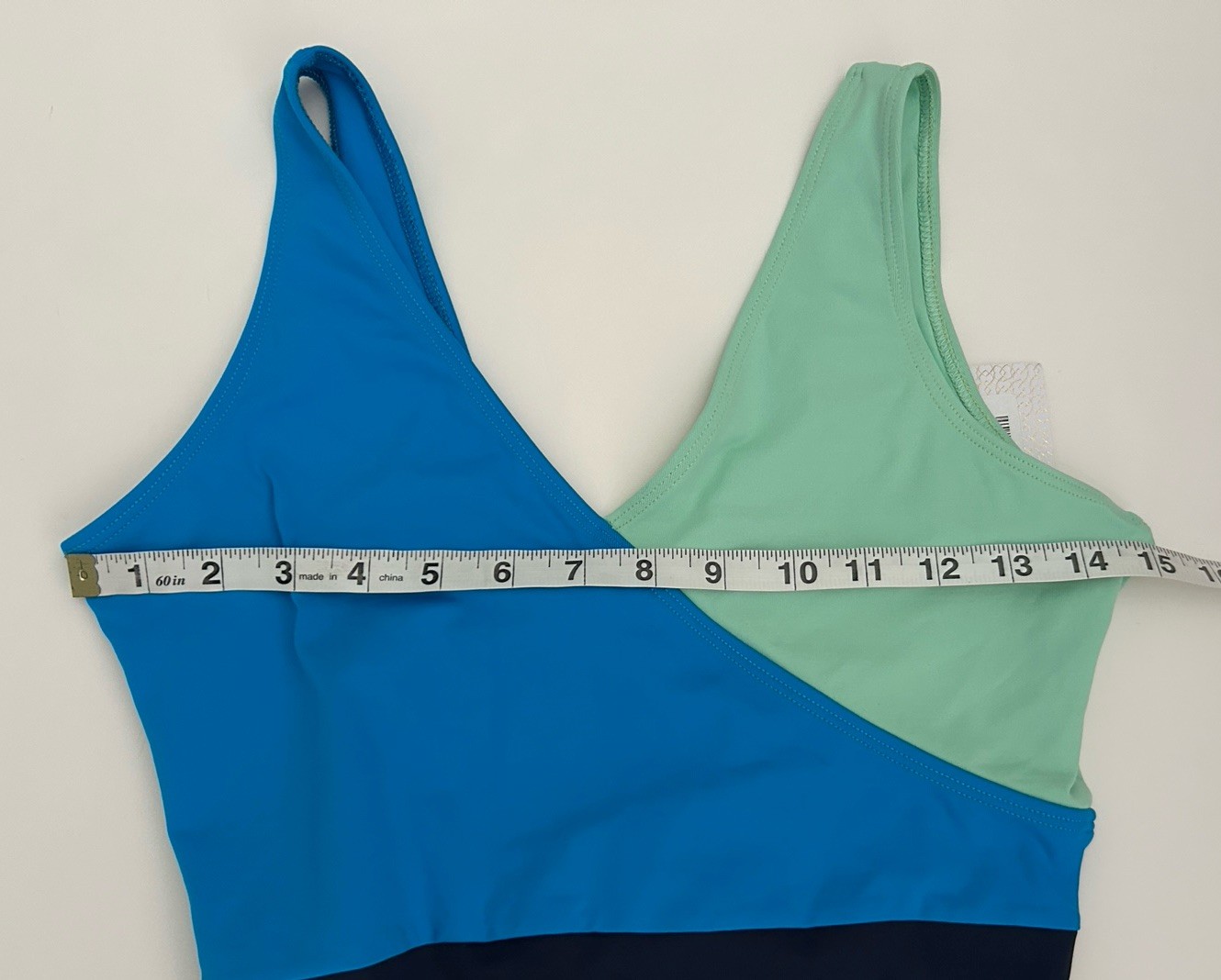 Ella Dancewear Women’s Large Blue Royal Blue Mint Color Block Dance Leotard