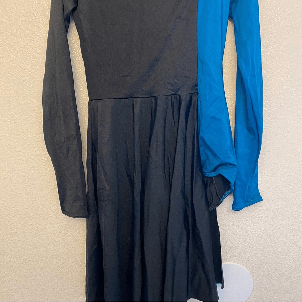 Wisseman Balera Dance Costume teal blue dress Make It Rain 10920 Adult medium MA