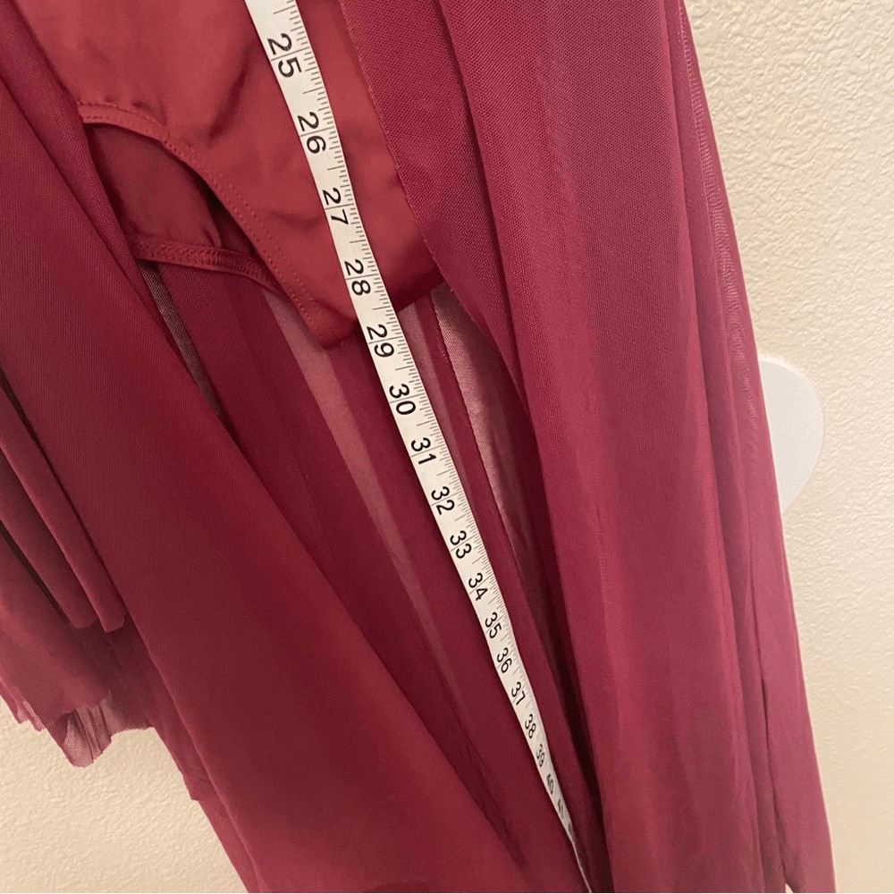 WEISSMAN Balera Dance Costume velvet red burgundy maxi Sequin Dress SQ9310 SA