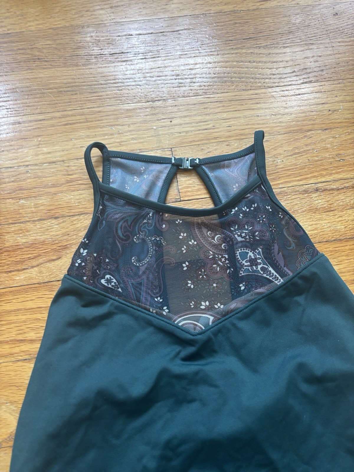 Mirella SZ M Patterned Mesh Sleeveless Leotard