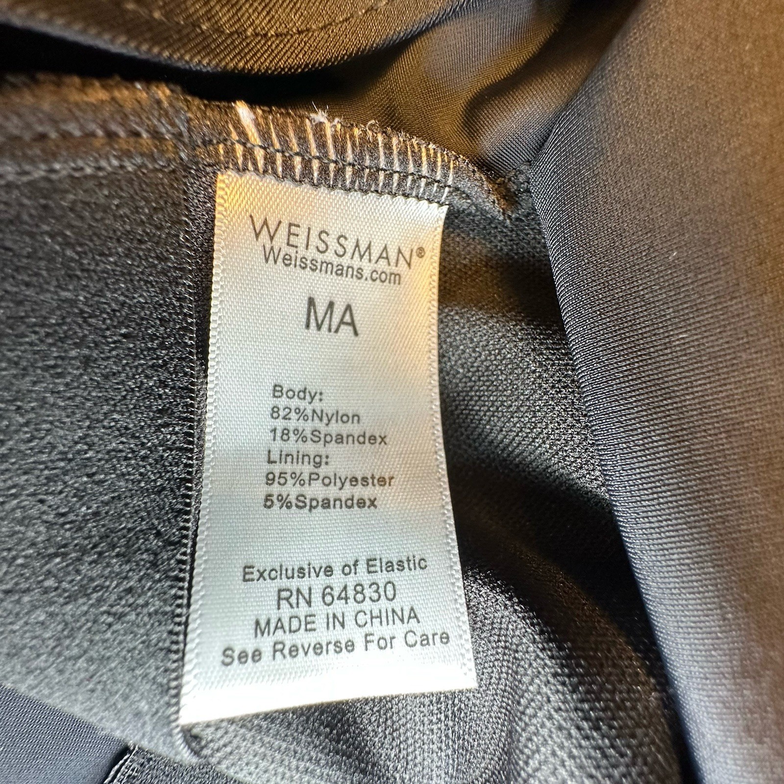 Weissman NWT Black Crisscross Back Tank Ballet Dance Leotard 14055 MA